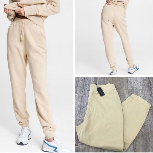 NWT Rag & Bone The Fleece Sweatpant in Beige - Picture 1 of 12